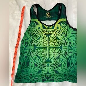 INKnBURN Green Celtic Tank Top hemmed to race length see pics